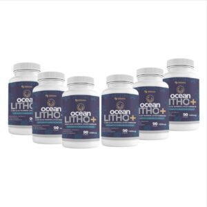 Kit 6 Suplemento Alimentar Ocean Litho+ Com Alga Lithothamnium