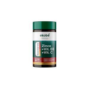 Suplemento Zinco + Vit D3 + Vit C 30 Caps - Ekobé Sabor Vitamina