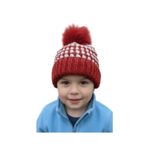 Touca Gorro Infantil Lã Forro Peluciado Pompom Inverno